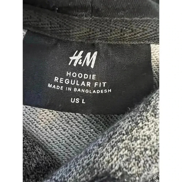 H&M GRAY MENS HOODIE REGULAR FIT SIZE LARGE - Picture 5 of 5
